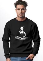 Neverless Sweatshirt Sweatshirt Herren Bedruckt Mona Lisa Techno Festival DJ Electronic Mus