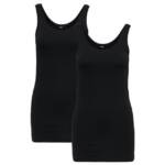 ONLY Longtop Damen Tank Top Long Lang Shirt schwarz weiß 1er 2er 3er 4er 5er PACK