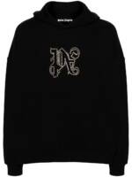 Palm Angels Kapuzenpullover mit Monogramm-Applikation - Schwarz