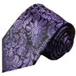 Paul Malone Krawatte Elegante Seidenkrawatte Herren Schlips modern 100% Seide Schmal (6cm), lila violett schwarz 353