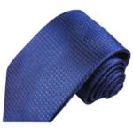 Paul Malone Krawatte Herren Seidenkrawatte Designer Schlips uni Waffelmuster 100% Seide Schmal (6cm), royal blau 2048
