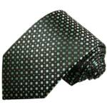Paul Malone Krawatte Herren Seidenkrawatte mit Tuch modern gepunktet 100% Seide (Set, 2-St., Krawatte mit Einstecktuch) Schmal (6cm), Extra lang (165cm), grün 2047