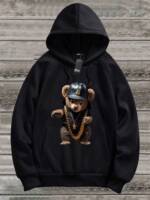 RMK Hoodie Herren Pullover Pulli Kapuzenpullover Sweatshirt Gangster Teddy Bär mit lizenziertem Print, mit Kapuze