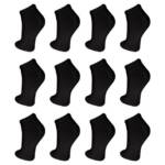 TEXEMP Sneakersocken 12, 24, 36 Paar Sneaker Socken Herren Damen Baumwolle Schwarz Weiß Grau Sport Füßlinge Kurzsocken Quarter (Packung, 24-Paar) Robust & Langlebig