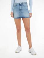 Tommy Jeans Jeansrock IZZIE MR MN SKIRT AH6114 mit Ledermarkenlabel