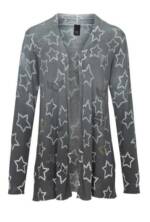 heine Strickjacke Heine Damen Feinstrickjacke mit Strass, grau