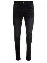 Amiri - Black Skinny Jeans With Crystal Embellished Logo A - Größe 30 - black