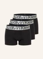 Calvin Klein 3er-Pack Boxershorts Steel Cotton schwarz
