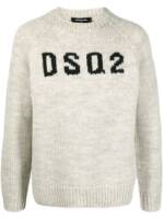 DSQUARED2 Pullover mit Intarsien-Logo - Nude