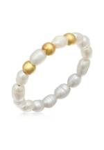 Elli Perlenring Süßwasserperlen Beads 925 Silber vergoldet