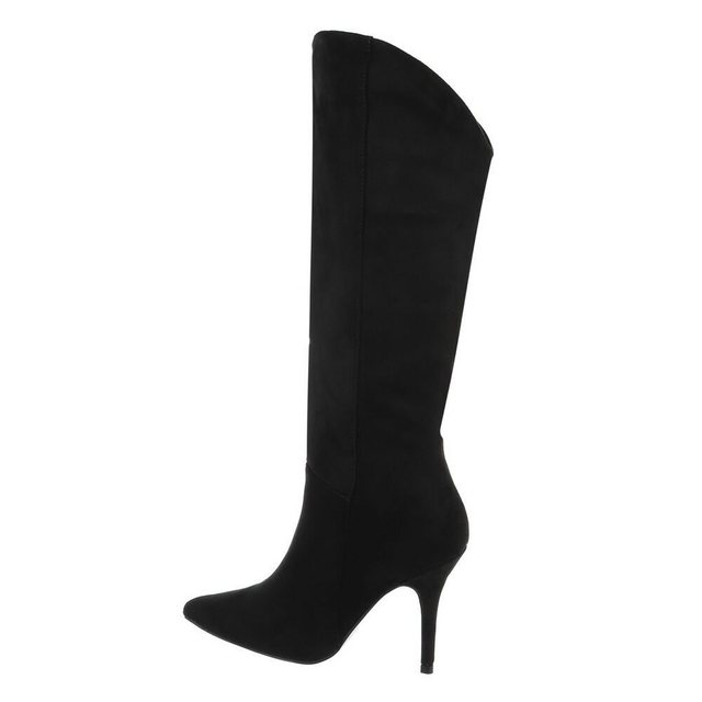 Ital-Design Damen Party & Clubwear High-Heel-Stiefel Pfennig-/Stilettoabsatz High-Heel Stiefel in Schwarz