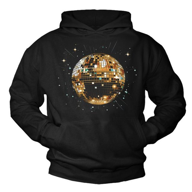 MAKAYA Kapuzenpullover Herren Retro Hip Hop Disco Sweatshirt Pullover mit Kapuze Kapuzenpulli mit Druck