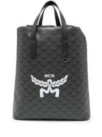 MCM Himmel Rucksack mit Logo-Print - Schwarz