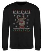 Quattro Formatee Sweatshirt Süßes lächelndes Reh Rentier Weihnachten Ugly Christmas Pullover Sweat (1-tlg)
