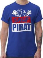 Shirtracer T-Shirt Sauf Pirat - weiß/rot - Karneval Outfit - Herren Premium T-Shirt t shirt kostüm herren - karnevalskostüm tshirt - t-shirt alkohol