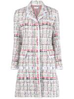 Thom Browne Einreihiger Tweed-Mantel - Nude