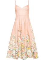 ZIMMERMANN Kleid in A-Linie mit Blumen-Print - Rosa