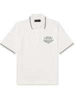 AMIRI - Arts District Logo-Embroidered Cotton-Piqué Polo Shirt - Men - White - XS