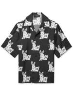 AMIRI - Convertible-Collar Printed Silk-Twill Shirt - Men - Black - XL