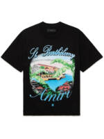 AMIRI - Eden Rock Logo-Print Cotton-Jersey T-Shirt - Men - Black - XS