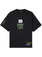 Acne Studios - Exford Scribble Printed Cotton-Jersey T-Shirt - Men - Black - S