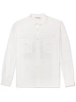 Acne Studios - Sandrok Logo-Print Poplin Shirt - Men - White - IT 44