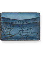 Berluti - Bambou Neo Scritto Venezia Leather Cardholder - Men - Blue