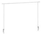 Dekohänger Deko-Tischgestell LASSANDA, 176 x 90 cm, weiß, bis 250 cm Breite ausziehbar