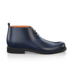 Desert Boots / Chukka Stiefel für Herren - Handgemacht in Italien aus Premium - Leder - Blau, Schnürung - Selbst gestalten - GIROTTI