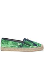 Dolce & Gabbana Espadrilles aus Canvas mit Blatt-Print - Blau