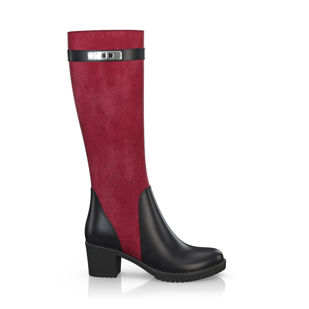 Elegante Stiefel für Herren - Handgemacht in Italien aus Naturleder - Rot & Schwarz - Selbst gestalten - GIROTTI