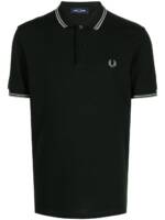 Fred Perry Poloshirt mit Kontrastdetails - Schwarz