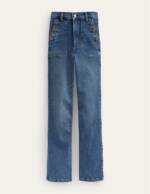 Gerade Jeans mit aufgesetzten Taschen Damen Boden, Medium Vintage