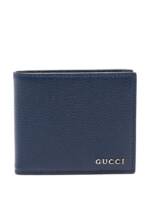 Gucci Portemonnaie mit Logo-Schild - Blau