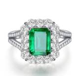 High-End-Temperament-Mosaik-Zirkon-Smaragd-Mehrfarben-Edelstein-Ring-Mode Einstellbare Ring-Ornamente