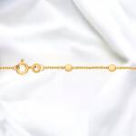 Joyes Boutique Armkette Edles Damen Goldarmband Anker rund 585 - 14 Kt 18,5 cm (Gold, JB)