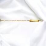 Joyes Boutique Armkette Edles Damen ID Goldarmband Figaro Diamantiert 1,5 mm 333 - 8 K 14 cm (Gold, JB)