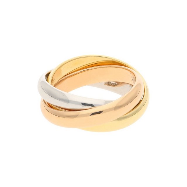 JuwelmaLux Fingerring Juwelmalux Ring 585/000 (14 Karat) Tricolor Gelb- Rot- und Weißgold Tr (kein Set, 1-tlg)