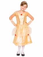 Kleid schöne Prinzessin Kinder Mädchen gelb 104