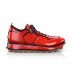 Klobige Luxus Sneaker Sportlicher Schnürer für Herren - Handgemacht in Italien aus Premium - Leder - Rot - Selbst gestalten - GIROTTI