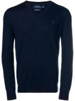 Polo Ralph Lauren Merino-Pullover mit V-Ausschnitt - Blau