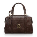 Reisetasche für Damen - Handgemacht in Italien aus Geprägtes Leder - Braun & Beige 38234 - Selbst gestalten - GIROTTI