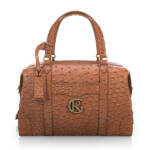 Reisetasche für Damen - Handgemacht in Italien aus Geprägtes Leder - Braun & Beige 38324 - Selbst gestalten - GIROTTI
