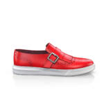 Sneaker Slipper Brogue für Herren - Handgemacht in Italien aus Premium - Leder - Rot - Selbst gestalten - GIROTTI
