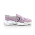 Sneaker Slipper Brogue für Herren - Handgemacht in Italien aus Veloursleder - Violett, Fransen, Gürtel - Selbst gestalten - GIROTTI