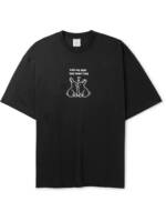 VETEMENTS - Kissing Bunnies Printed Cotton-Jersey T-Shirt - Men - Black - L