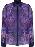 Versace Hemd mit Orchideenmuster - Schwarz