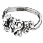 viva-adorno Silberring Damen Ring Herz Zirkonia Kristall Verlobungsring 925 Sterlingsilber, Damenring