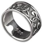 viva-adorno Silberring Damen Ring Triqueta keltische Knoten 925 Sterlingsilber Damenring, Herrenring