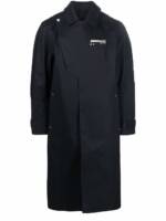 A-COLD-WALL* Langer Trenchcoat mit Logo-Patch - Schwarz